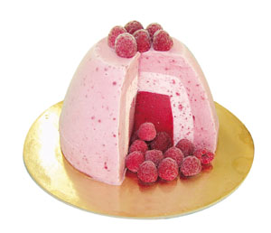 Raspberry Ice Cream Dessert
