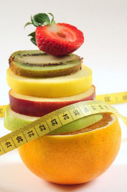 Fruit with Measuring Tape for Dieting