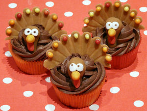 Funny Turkey Cupcakes