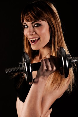Fit Woman with Hand Weight