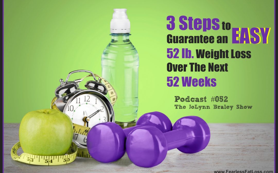 3 Steps to Guarantee an EASY 52 lb Weight Loss In 52 Weeks [Podcast #052]