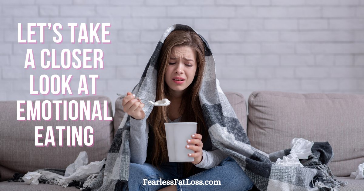 woman eating on couch