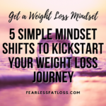 mindset shifts for weight loss background with text