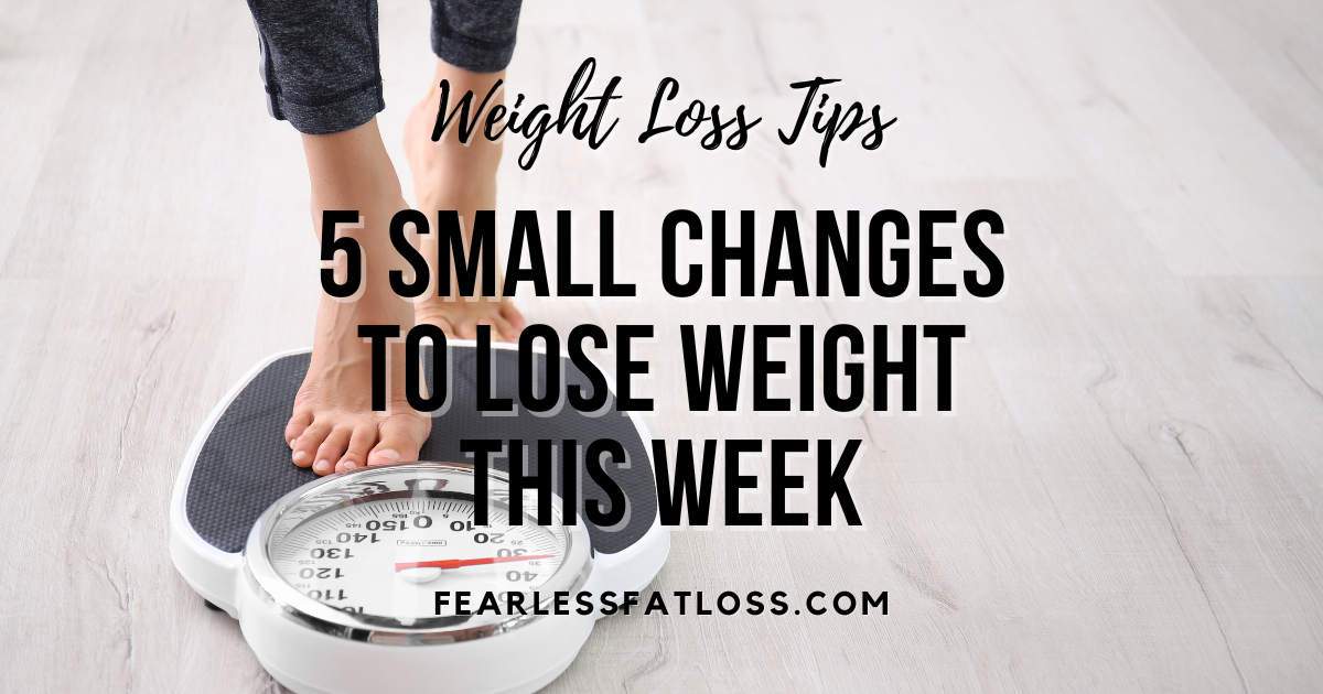 stepping on scale small changes to lose weight