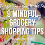 woman grocery shopping - mindful grocery shopping tips