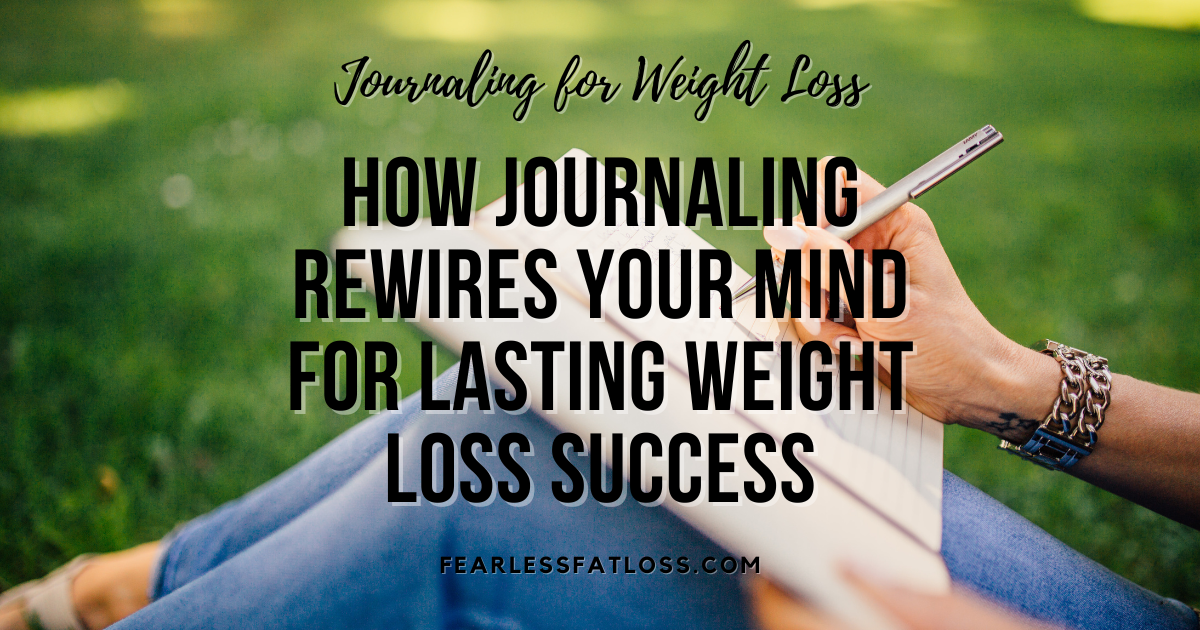 woman journaling for weight loss