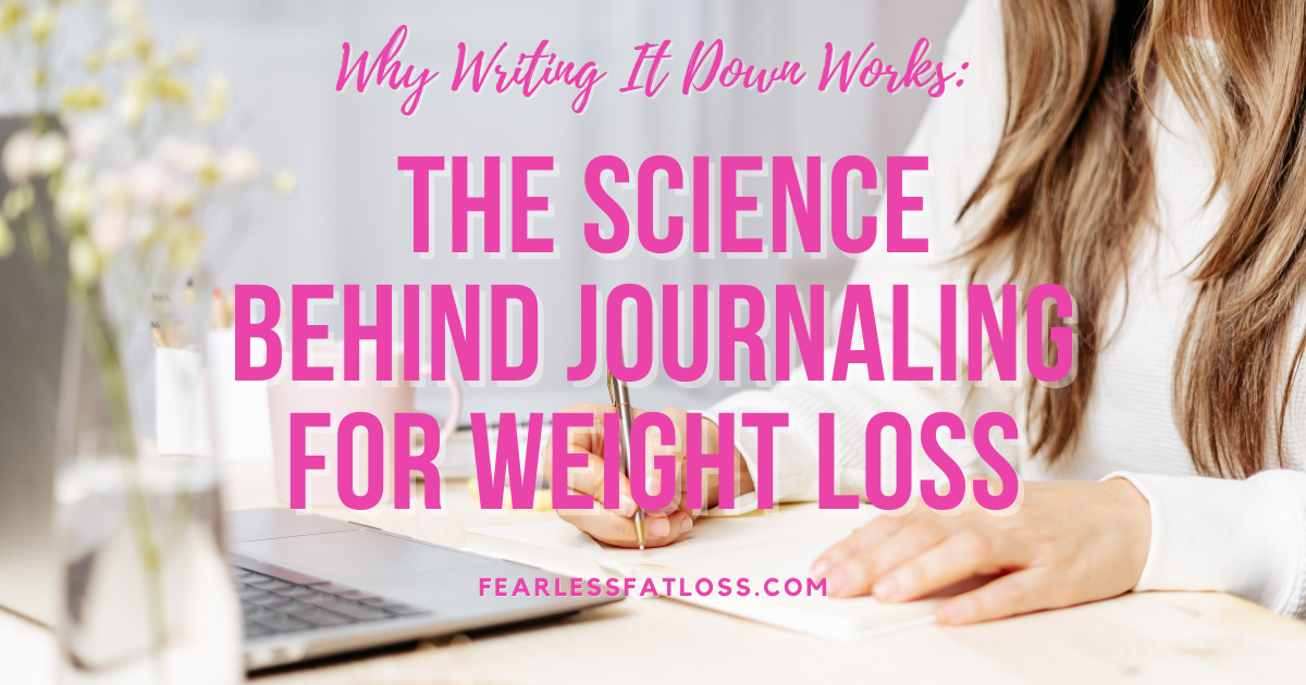 woman journaling for weight loss